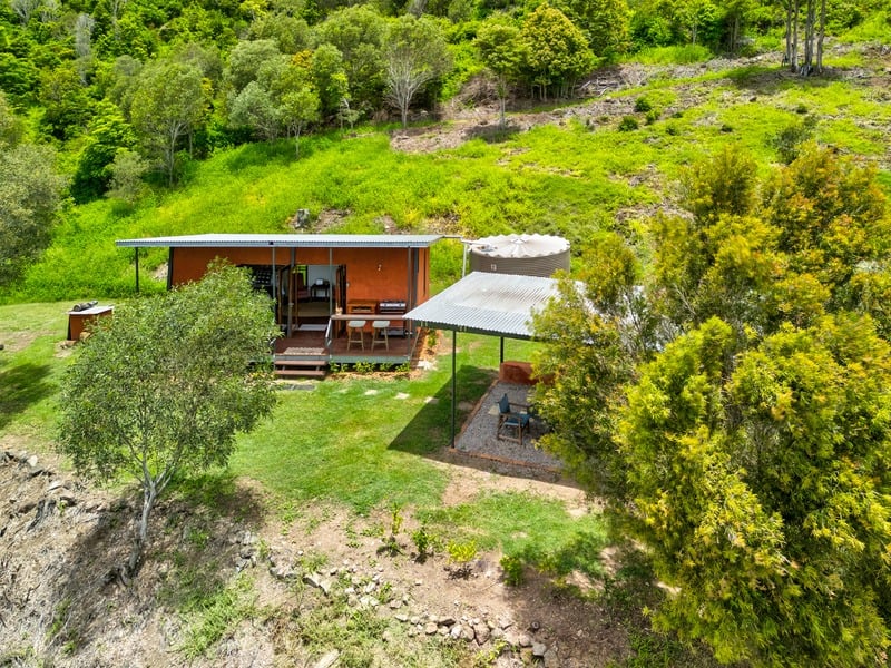 Aerial view of Howie’s Hut cabin