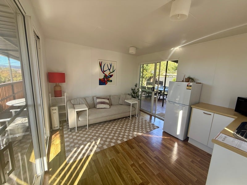 The Glasshouse living and kitchen area